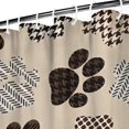 thumbnail image 3 of Paw Print Shower Curtain 84"x72" ,Bathroom Decorative Shower Curtains Set with 12 Hooks,Modern Waterproof Washable Shower Curtain, 3 of 6