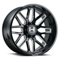 24x14 Hostile H120 Vulcan Blade Cut (Black Milled) Wheel 8x6.5 (-76mm)