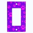 thumbnail image 5 of Metal Light Switch Plate Cover Puppy Dog Paw Prints Neon Purple DOG029, 5 of 13