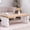 White, variant on MDQMD Black Mid Century Modern Coffee for Living Room,Wood Rectangular Coffee Table with Carved Base for Home