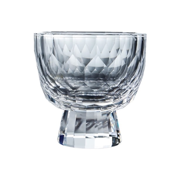 Tazas pequeñas de cristal transparente con base colorida, vasos de chupito con relieve de diamante for degustación de té, 50 ml (1,7 oz).
