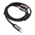 thumbnail image 2 of to 2 RCA Cable Audio AUX Adapter Cable Connector Anti Interference Stereo Cable USB C Aux Cable Cable for Smartphones Headphone Speaker 1m, 2 of 8