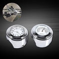 thumbnail image 1 of Universal Motorcycle Handlebar Clock, 7/8" 1" Motorcycle Handlebar Mount Watch Dial Clock & Thermometer Temp with a Luminous Dial for Most of Motorcycles Cruiser Chopper, 1 of 7