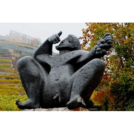 - LAMINATED POSTER Staufen Bronze Statue Swim Cheeky Spirit Of Wine Poster Print 24 x 36