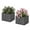 Grey, variant on Gymax 2 Pack Square Planter Box Weather-Resistant HDPE Flower Pot Garden Bed Orange