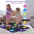 thumbnail image 3 of PAFOLO Dance Mat - 8 Buttons Kids Light Up Dance Pad 27 Challenge Levels Bluetooth & Built-in 8 Songs Dance Floor Mat - Christmas Gifts Toy for 3-12 Years Old Girls Boys, 3 of 8