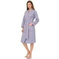 thumbnail image 4 of TowelSelections Women's Waffle Bathrobe 100% Cotton Soft Kimono Spa Bath Robe X-Small/Small Purple Heather, 4 of 6
