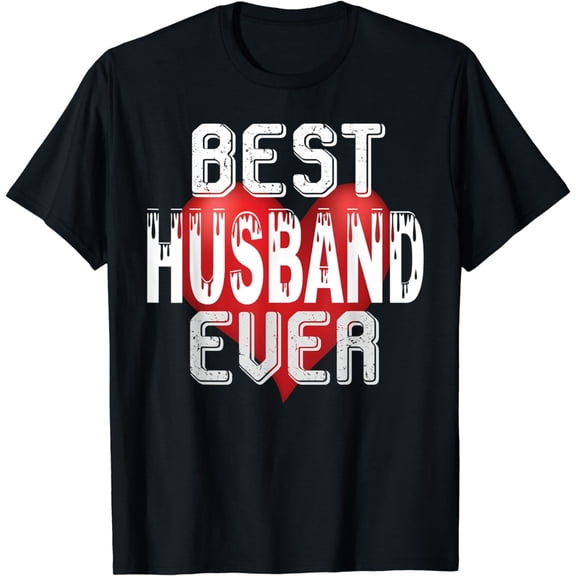 Mens Best Husband Ever Valentine's Day Love Heart Gift T-Shirt