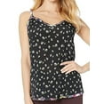 thumbnail image 2 of Nicole Miller Artelier BLACK/MULTI Ditzy Stems Silk Cami Blouse, US Large, 2 of 4
