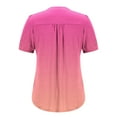 thumbnail image 5 of Liquidation d'Économies! Hauts pour Femmes Grande Taille, Blouse d'Été à Manches Courtes pour Femmes, Blouse Décontractée à Imprimé à Col en V à Manches Courtes pour Femmes, 5 of 5