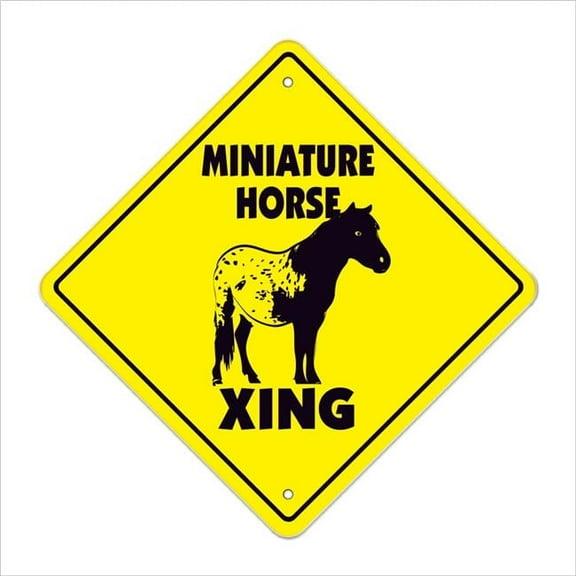 SignMission  4 in. Miniature Horse Zone Xing Crossing Decal Sign