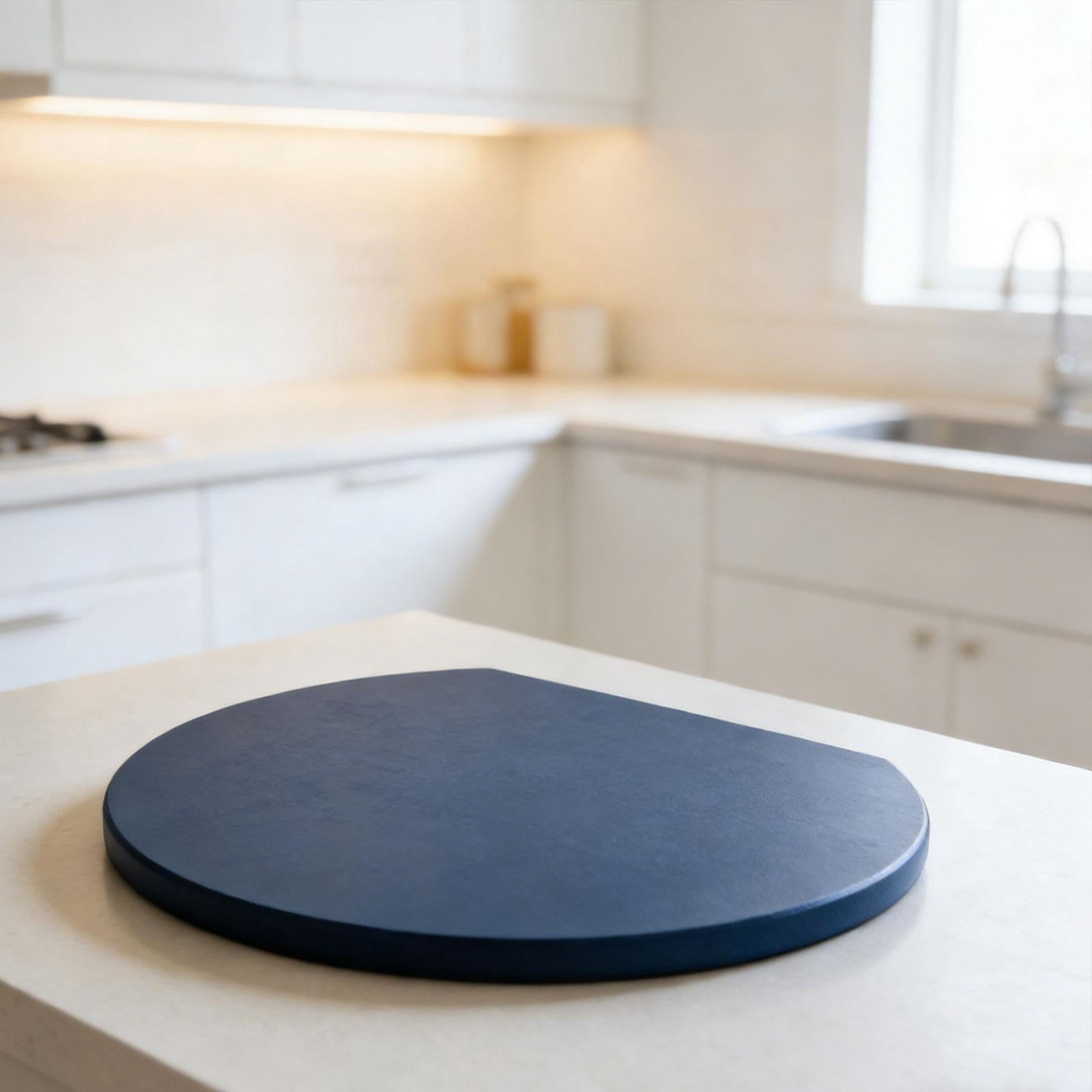 Dualoai Chopping Board Convenient Half Round Cutting Mat for Fruits Vegetables Meats Gray S