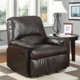 thumbnail image 2 of Coaster Faux Leather Glider Recliner in Brown, 2 of 3