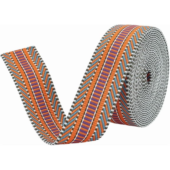 5 Yards Jacquard Webbing 1.5 Inch Wide Webbing Strap Polyester Sewing Webbing Woven Ribbon for Clothing Accessories Strap 1 Roll