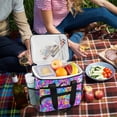 thumbnail image 5 of FORMRS Insulated Cooler Bag 24 Cans Capacity Soft Leakproof Lunch Box with Side Pockets, Vibrant Geometric Pattern, 5 of 7