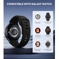 thumbnail image 2 of KOMI Rugged No Gap Bands Compatible with Samsung Galaxy Watch 6 5 4 Band 40mm 44mm/6 Classic 43mm 47mm/Watch 5 Pro 45mm/4 Classic 42mm 46mm, 20mm Silicone Replacement Sport Strap Men, 2 of 7