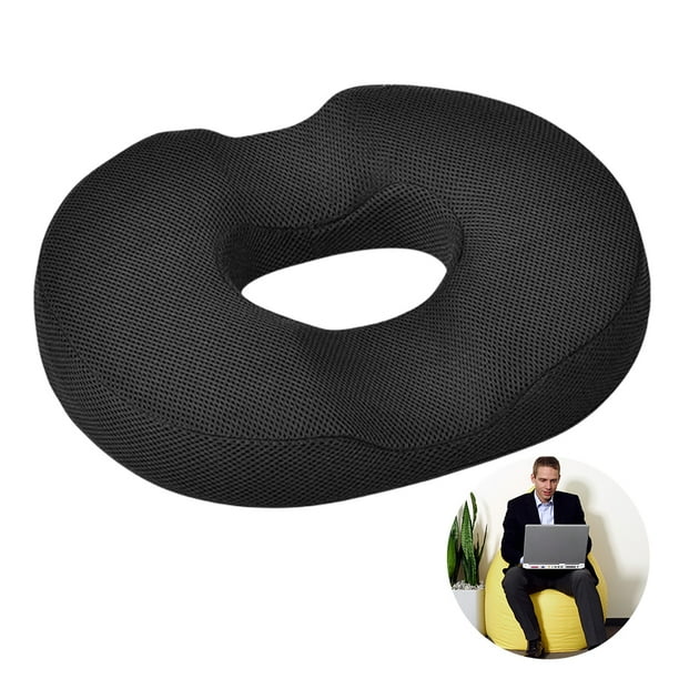 Cojín Asiento Con Forma Donut para Aliviar El Dolor (tela Malla 3D Color Negro)