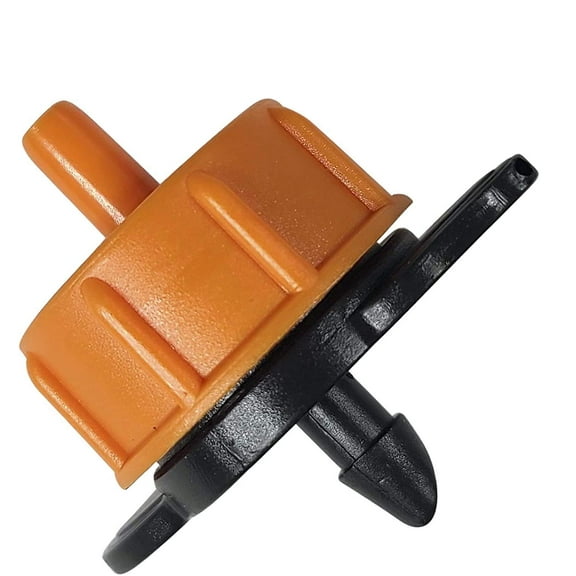 (50-PACK) - 4 Gallons Per Hour Pressure Compensating Orange Drip Emitters - Premium Drippers for Drip Irrigation (4 Gallons Per Hour)