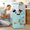 thumbnail image 5 of Yayeee Freestanding Laundry Hamper with Handle Collapsible Large Storage Basket for Clothes, Capybara Splash, 5 of 7