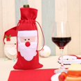 thumbnail image 2 of 2 bolsas de papel con cordón para botellas de vino de Navidad, regalo para fiestas de Navidad, cenas, bebidas, decoración, Papá Noel rojo, 2 of 5
