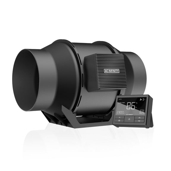 AC Infinity CLOUDLINE LITE B6, Quiet 6” Inline Duct Fan with Temperature Controller - Ventilation Exhaust Fan for Heating Cooling Booster, Grow Tents, Hydroponics