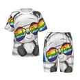 thumbnail image 1 of Balery Panda with Sun glasses Conjunto de Pijama Infantil de Manga Corta con Estampado – Ropa de Dormir de Algodón Suave-Medium, 1 of 6