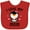 Red, variant on Inktastic I Love My Mom with Cute Penguin and Hearts Girls Baby Bib