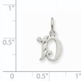 thumbnail image 2 of 14K White Gold Diamond Cut Initial D Charm, 2 of 2
