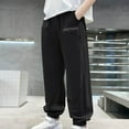 thumbnail image 3 of Fesfesfes Fashion Boys Summer Pants Ice Silk Feeling Pants Loose Thin Pants Elastic Summer Thin Sports Pants Casual Outerwear Pants, 3 of 4