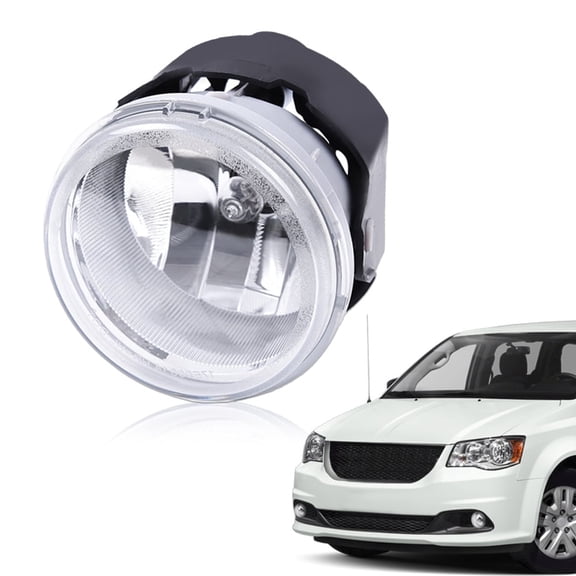 PIT66 Front Bumper Fog Light, Fit for 2011-2017 Dodge Grand Caravan, Front Lens Fog Lamp Accessories Left Or Right 5182022AA, CH2592146, CH2592146