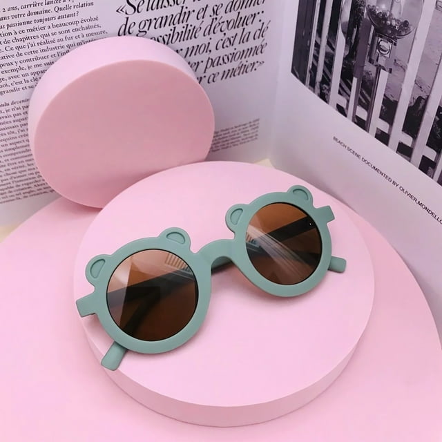 FOCUSNORM Lunettes de Soleil pour Enfants, Monture Ronde pour Garçons et Filles