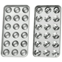 Stainless Steel Ice Cube Tray, 18-Cavity Half-Sphere Ice Molds, Quick Freezing and Easy Release, for Parties, and Bars