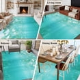thumbnail image 5 of 5'x8' Area Rugs, Teal Coastal Indoor Outdoor Area Rug for Living Room Bedroom, Summer Beach Ocean Seawater Nautical Washable Bathroom Rugs Kitchen Floor Carpet Mats Home Decor Aesthetic, 5 of 8