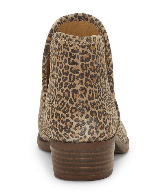 lucky brand bashina 2 leopard block heel booties