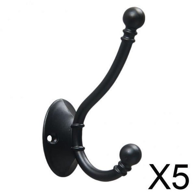 ganchos para abrigos,Perchero de pared para colgar ropa,sombreros,color negro,Ganchos para abrigos vintage Ganchos para toallas de estilo rústico,Ganchos de baño,ganchos de pared