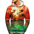 thumbnail image 2 of Newest Funny Hawaiian Palm Pattern 3d Printed Hoodies Casual Sweatshirt Cool Pullover, 2 of 4
