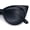 All Black, variant on Womens Large Gothic Cat Eye Retro Plastic Sunglasses / Beige Frame - Gradient Black Lens