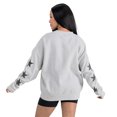 thumbnail image 2 of Women's Gameday Couture  Ash Tampa Bay Buccaneers Resilience Relaxed Rhinestone Pullover Sweatshirt, 2 of 6