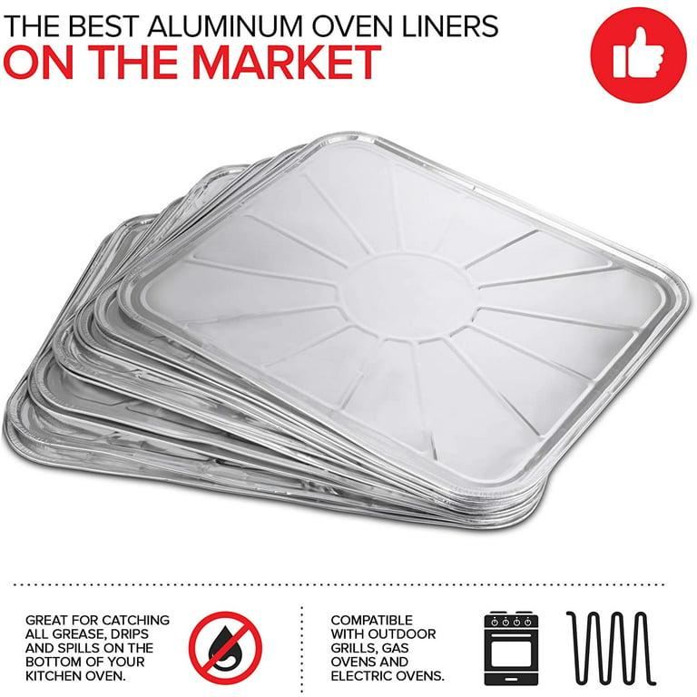Stock Your Home Disposable Foil Oven Liners, 10 Pack, 18.5 x15.5