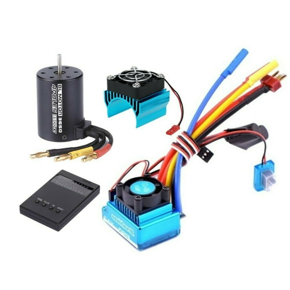 3900KV Brushless Motor 120A Waterproof Brushless Esc Set With Programming Card Kit Parts for HSP HPI 1/10 RC Car DIY Part