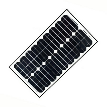 ALEKO Solar Panel Monocrystalline 30W for any DC 12V Application (gate opener, portable charging system,