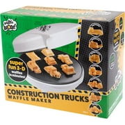 Waffle Wow Construction Trucks Mini Waffle Maker- Make 7 Different Vehicle Shaped Pancakes Feat a Bulldozer Forklift & More- Electric Nonstick Pan Cake Car Waffler Iron w Recipe Guide, Fun Kids Treat
