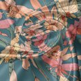thumbnail image 7 of Ambesonne Floral Valance & Curtain, Graphical Orchid Flowers, 55"x45", Slate Blue Coral Salmon, 7 of 7