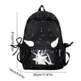 thumbnail image 2 of Star Print Backpack, Lightweight Breathable Transparent Front Pocket Backpack, Heavy Duty Laptop Backpack for Outdoor Work, Blue, 2 of 4