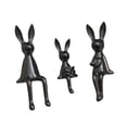 thumbnail image 1 of Conjunto de 3 figuras de conejos, figura de conejos, figuras de animales, escultura moderna como decoración para estanterías y armarios de, 1 of 9