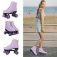 thumbnail image 3 of Unisex Roller Skates Double Row Four Wheels, High-top Roller Skates, Gradient Color Roller Skates with Flash Wheelss, For Beginners Womens Mens Boys and Girls, For Indoor Outdoor, Purple, 3 of 7
