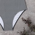 thumbnail image 2 of Traje de baño para mujer Color Block V Neck Bikini Sets para niña (XXL Black and Stripe) FLhrweasw Para estrenar, 2 of 8