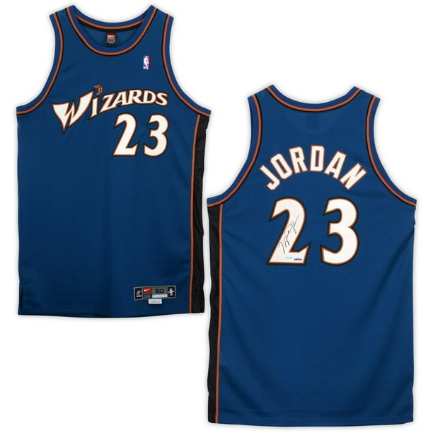 Fanatics Authentic Michael Jordan Washington Wizards Autographed Blue Jersey Upper Deck Fanatics Authentic Certified Walmart Com Walmart Com