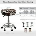 thumbnail image 6 of ZIATUBLE Cow Print Bar Stool Covers Round Soft Seat Cover for Vanity Stool 12"-14" Washable Round Stool Covers with Padding 2 Pieces Set Removable Stool Seat Replacement Cover, 6 of 6