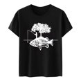 thumbnail image 5 of Tops de Mujer Blusas Casuales Elegantes Camisas Camiseta de Cuello Redondo de Moda Blusa de Manga Corta Estampada Odeerbi ODB156626, 5 of 5